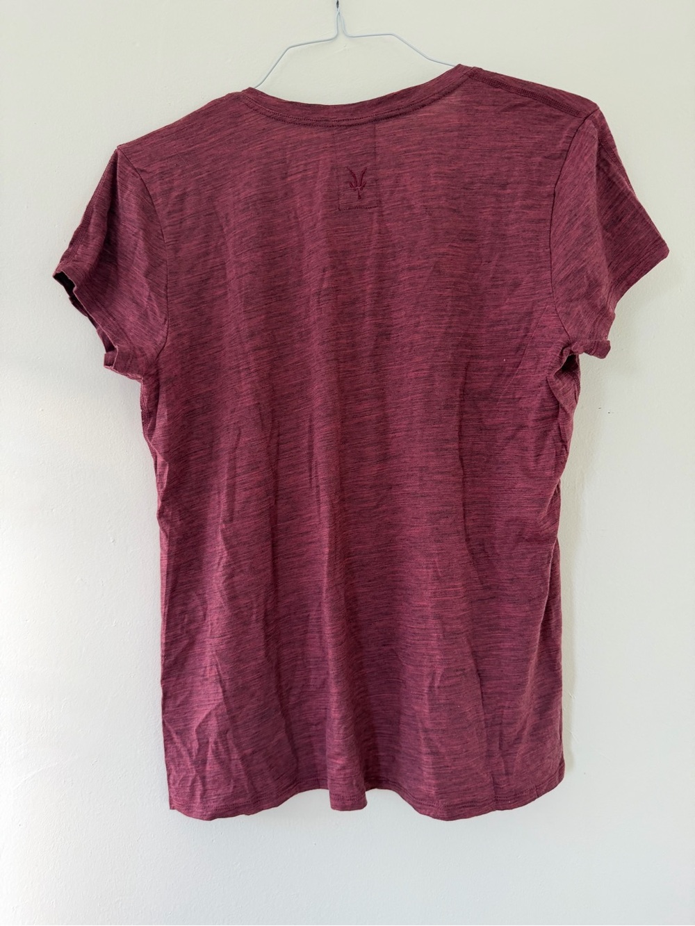 Ibex Merino Wool Burgundy Short Sleeve Scoop Neck Casual Tee Women’s Size XL - Picture 10 of 15